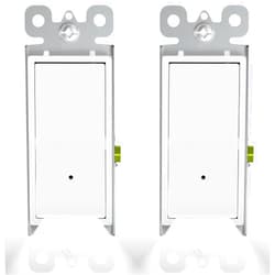 SOZULAMP 2Pack SOZULAMP Illuminated Light Switch-Single Pole Decorator Wall Switch with Night Light, 15A 120/277V,3 Wire, Grounding Screw, Glossy White