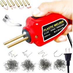 Fgo-togo 100W Plastic Welder with 1200PCS Hot Staples,Small Plastic Welding Staples Kit Hot Stapler Plastic Repair Welder Gun Welding Rods Kit for Car Bumper Repair Crack Kayak Most Plastic Repair