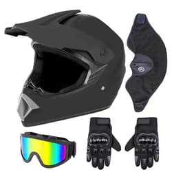 CARTMAN Adult Dirt Bike Helmets Motocross ATV Dirtbike Offroad Full Face Motorcycle Helmet, DOT Approved Matte Black
