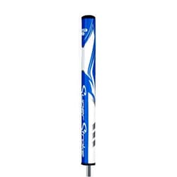 Super Stroke SuperStroke Zenergy Tour 2.0 Golf Putter Grip with No Taper Enhanced SPYNE Technology, New Multi-Zone Texturing and Tech-Port, Blue/White