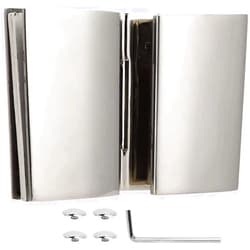 OQATNXUR Door Hinges,Glass Door Hinges,Hinge-Flat Double?Sided Hinge Stainless Steel Bathroom Hinge Glass Door Hinge for Shower Room