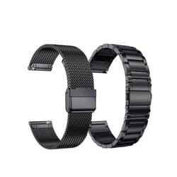 YEEJOK 22mm Watch Bands Compatible with Fossil Gen 6/5/4, Solid Metal Bracelet & Mesh Woven Milanese Loop Strap