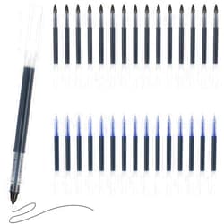 EOOUT 0.5mm Pens, 30pcs, Rolling Ball Pens, Quick-Drying Ink Extra Fine Point Pens, Fine Tip Pens, Liquid Ink Pen Rollerball Pens (Black & Blue Ink)