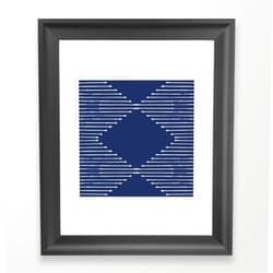 Society6 Geo (navy) by Summer Sun Home Art Framed Art Print (Scoop Black - X-Small 8 x 10-10x12)