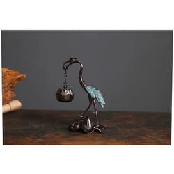 CDSASHCA Small Crane Lotus Hanging Crane Xiangyun Censer Indoor Household Ornaments Alloy Hanging Aromatherapy Censer
