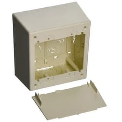 Panduit JBP2DIW 2-Gang Deep Outlet Box, Off White, 2-Piece