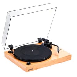 Fluance RT82 Reference High Fidelity Vinyl Turntable Record Player with Ortofon OM10 Cartridge, Speed Control Motor, High Mass MDF Wood Plinth, Vibration Isolation Feet - Bamboo