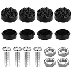 Psyqtsuary 16 Pcs License Plate Screw Caps Set Gloss Black License Plate Fasteners Anti-Theft License Plate Bolts License Plate Frame Universal License Plate Screws Decorative for Most Cars