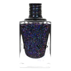 ILNP Cosmetics, Inc. ILNP Party Bus - Black Rainbow Flake Holographic Shimmer Nail Polish, Chip Resistant, 7-Free, Non-Toxic, Vegan, Cruelty Free, 12ml
