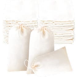 Boao 50 Pcs Cheese Cloth Tea Bags 4 x 6 Inch for Straining Reusable Tea Filter Bag for Loose Tea Empty Tea Bags Soup Bags Spice Bags for Cooking Cold Brew Coffee Bags Muslin Strainer Bags