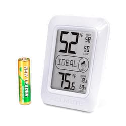 AcuRite Indoor Digital Thermometer & Hygrometer with Temperature and Humidity Gauge and Comfort Levels (01131M) , White