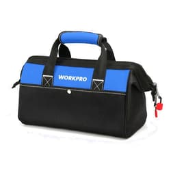 WORKPRO 13-inch Tool Bag, Wide Mouth Tool Tote Bag with Inside Pockets for Tool Storage