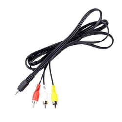 Marsrut Connector and Terminal 2.5mm Mini Stereo Aux Jack Male to 3 RCA Audio AV Video Equipment | in-Out Cable Plug Component Adapter (1.5m/5ft)