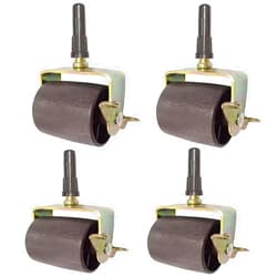 DERRILLA Bed Frame Wheels Rollers with Locking Bed Frame Casters Replacement with Socket Sleeve Insters for Bed Frame Socket Set of 4