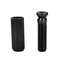 Walfront Adjustable Electric Guitar Bridge Studs Anchors for Floyd Rose, Adjustable Height Guitar System Anchors Set of 2 Bridge Studs Replacement Parts (Black)