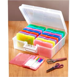 MSR Imports Crafts or Photograph Storage Case with Containers - 17 Pieces - Multicolor, Multicolored