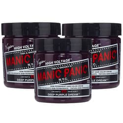 MANIC PANIC Deep Purple Dream Hair Dye – Classic High Voltage - (3PK) Semi-Permanent Hair Color - Blackberry, Purple Shade - For Dark & Light Hair – Vegan, PPD & Ammonia-Free - For Coloring Hair