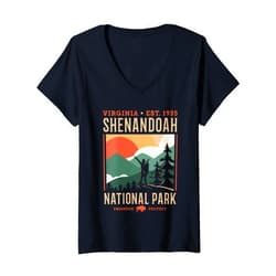 Shenandoah United States USA Unique Items Womens Shenandoah US National Park Virginia Gift V-Neck T-Shirt