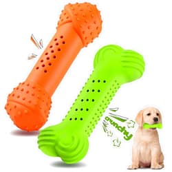 LUKITO Puppy Chew Toys, Durable Dog Bones Dog Chew Toys for Teething, Tough Puppy Teething Toys with Natural Rubber for Small and Medium Dog