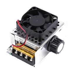 Ejoyous Motor Speed Controller, 4000W SCR Electric Voltage Regulator Dimmer Temperature Motor Speed Controller 0-220V Adjustable Voltage Regulator with Cooling Fan