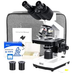 HSL 40x-2500x Compound Binocular Microscope for Adults Professional,microscopes for Student Educate,Biological Microscope LAB Micro Scope microscopio 1000x 400X