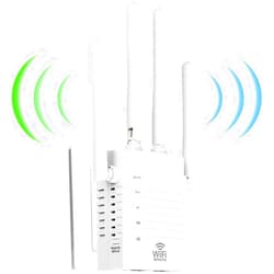 STABILO WiFi Extender,WiFi Extender Signal Booster,WiFi Booster 1200Mbps WiFi 2.4&5GHz Dual Band(10800sq.ft) WiFi Signal Strong Penetrability 35 Devices 1-Tap Setup，360° Full Coverage, Supports Ethernet Port