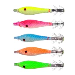OriGlam 5pcs Luminous Squid Jig Hooks Saltwater, Squid Jigs Octopus Squid Jigs Baits, Squid Jig Baits Night Fishing Lures