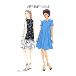 Butterick Vogue Patterns V9237 Misses' A-Line, Back-Ruffle Dresses Sewing Pattern, Size ZZ (LRG-XLG-XXL)