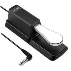 ENJOYPRO Sustain Pedal for Yamaha Keyboard, Piano Keyboard Pedal with Polarity Switch for Casio, MIDI, Roland Electronic Keyboards and Digital Pianos, 1/4 Inch Jack
