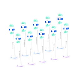 OLINS KAKO Replacement Heads for Philips Sonicare, Brush Head Compatible with Phillips Sonicare Toothbrush Snap-on Handles, 10 Pack