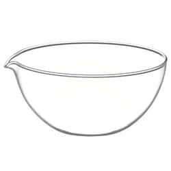 iwaki KB914 AGC Techno Glass Heat Resistant Glass Bowl with Pourer, 16.9 fl oz (500 ml), Outer Diameter 6.0 inches (15.2 cm), Microwave, Oven, Dishwasher Safe, Wide Mouth Design for Easy Mixing, Low