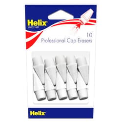 Helix Maped Helix USA Helix Professional Pencil Cap Latex Free Oversized Erasers 10ct (37360), White
