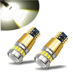 KISLED Newest 12-24V Super Bright 194 912 921 168 175 2825 W5W T10 LED Bulbs with Projectors for Side Marker Cargo High Mount 3rd Brake Lights, Xenon White