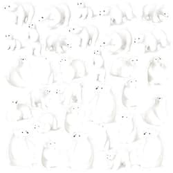 Sosation 32 Pieces Polar Bear Figurines Toys Set Christmas Winter Animal Figurines Realistic Polar Bear Family Kit Arctic Miniature Doll Animal Cake Toppers for Christmas Birthday Home Decoration