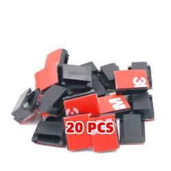 ISaddle Mini Self Adhesive Car Cable Ties Mounts Holder Compatible with 3M Adhesive Car Charging Cable Clips Camera/GPS Power Cord Wire Management Used with Car/Motor/Office/Home(20PCS)