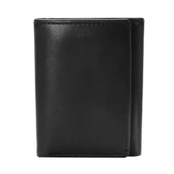 House of Jack Co. Eastwood Trifold Wallet for Men, RFID Blocking, Double Bill Compartment, Full Grain Cowhide Leather Wallet, Black