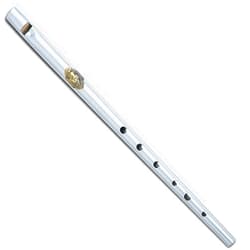 MoonAngel Black/Silver Metal Ireland Flute Clarke Tinwhistle Irish Whistle Flute in C/D Key (Silver Key D)