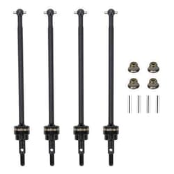 RCAWD Front and Rear CVD Driveshafts Set for 1/10 Redcat Racing Volcano EPX PRO/EPX Lightning STK Tornado Vortex SS Cars Hopups Upgrade Parts Black