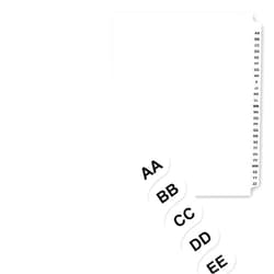 SmartSign Collated Dividers Double Alphabet AA-ZZ Sticker Tabs | 8.5
