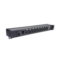 DMXNET 8-Port Opto-Isolated DMX Splitter/Amplifier/Isolator, LED Indicator, USB Adjustable Work Light, DMX View Function, Bulit-in Termination, XLR-5PIN,19 Inch Rack Mountable(RDM not Supported)