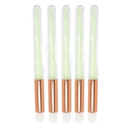 Tomotato 5pcs Lip Brush Round Tip Rhinestones Handle Soft Hair Makeup Brush for Lipstick Lip Gloss Lip Smudge Brush Professional Lip Makeup Brush