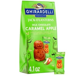 GHIRARDELLI Milk Chocolate Caramel Apple Jack O’ Lanterns, 4.1 oz Bag – Halloween Candy Filled with Tart Apple Caramel for Gifting & Snacking