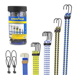 Goodyear Bungee Cords Heavy Duty - 20 Piece Bungee Cords with Steel Hooks in A Storage Jar includes, 10