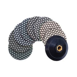 NOLLAM Polishing Pad 8 Pcs 4 Inch Dry Polishing Pad #50-Buff 100mm Flexible Diamond Polishing Pads Marble Granite Stone Tile Sanding Disc Polish Pad Kit (Color : Combon D, Size : Buff_8 PCS_4 INCHES)