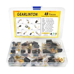GEARLINTON Carbon Brushes for Power Tools Electric Motor Replacement Repair Set of 10 Different Sizes, for Angle Grinders, Electric Hammer Drills, Circular Saws, 40 PCS
