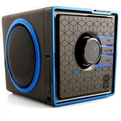 GOgroove SonaVERSE BX Wired Portable Speaker with USB Music Player - Cube Speaker with USB Flash Drive MP3 Input, 3.5mm AUX Port, Playback Buttons, Rechargeable 5 Hour Battery (Wired AUX Only)