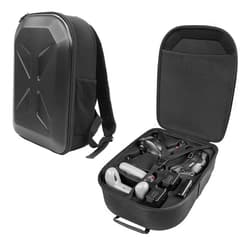 Zopsc Portable Drone Backpack Scratch Resistance Large Capacity Hard Shell Storage Bag for DJI FPV (Black)