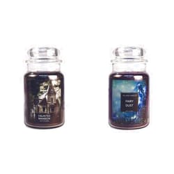 Village Candle Haunted Mansion and Fairy Dust Large Glass Apothecary Jar Scented Candles