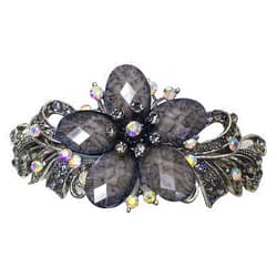 Jcgy Large Barrette Sparkly Crystals Colorful Beads Thick Hair Hairclip for Women 0052coolGray