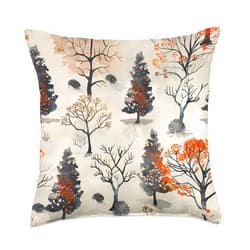 Modern Aesthetic Design Studio Winter Aesthetic Pattern - Cozy Nordic Snowflake Design Throw Pillow